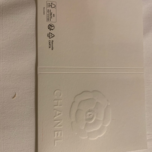 Brand new authentic white, stamped Chanel pocket envelope for reciepts - Picture 2 of 3